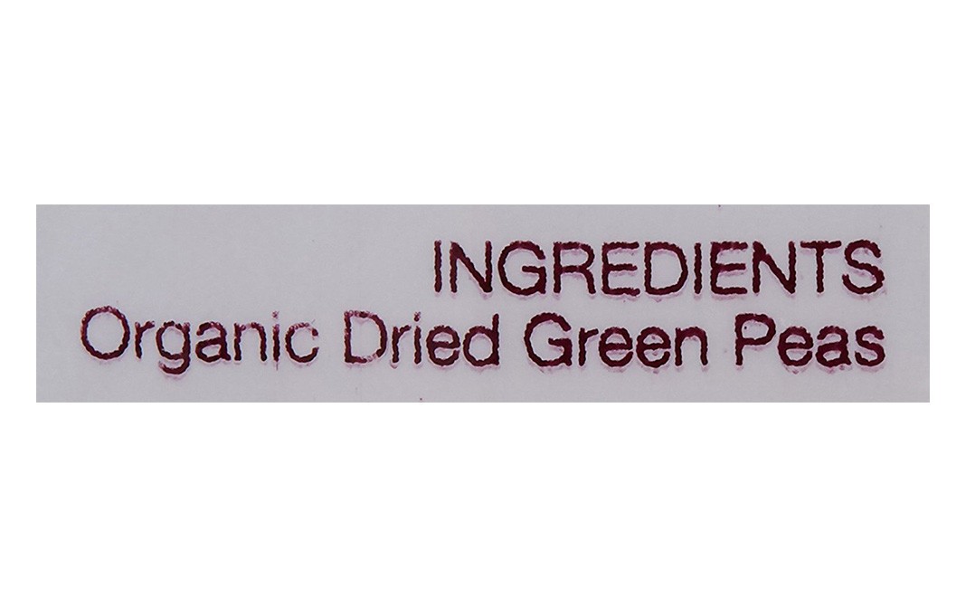 Pure & Sure Organic Green Peas Dried    Pack  500 grams